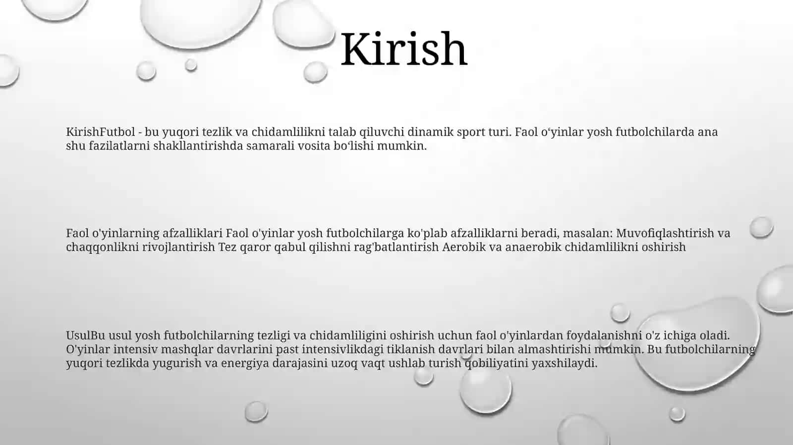 Yosh Futbolchilarda Harakatli OʻYinlardan Foydalanib Tezkorlik Va Chidamlilikni Rivojlantirish Metodikasi 2