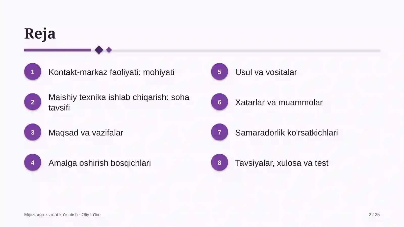 Maishiy texnika ishlab chiqarishda kontakt-markaz faoliyatini tashkil etish 2
