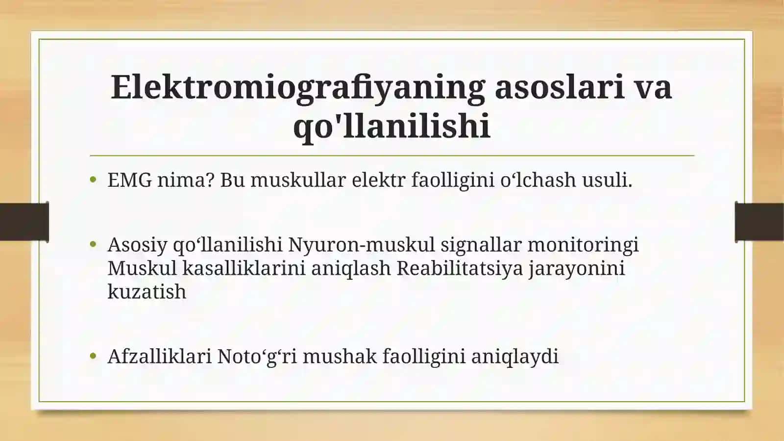 Elektromiografiya va Elektroensefalografiyaga kirish 2