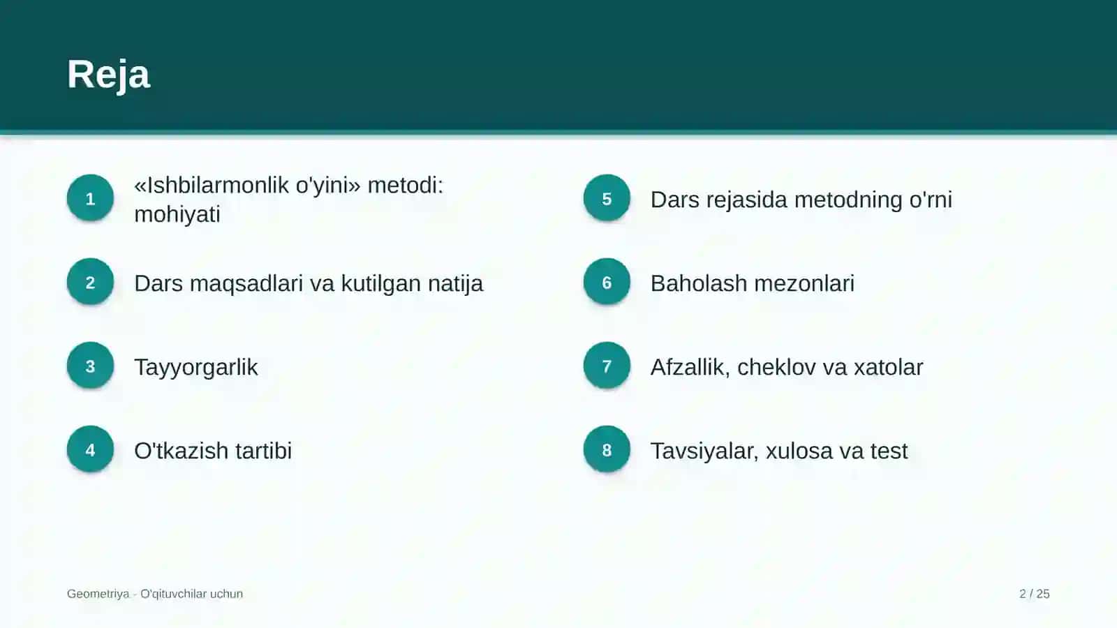 geometriya darslarida ishbilarmonlik o'yini metodidan foydalanish 5901 2