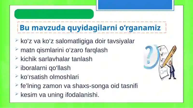 KO‘Z NURINI ASRAYLIK 2