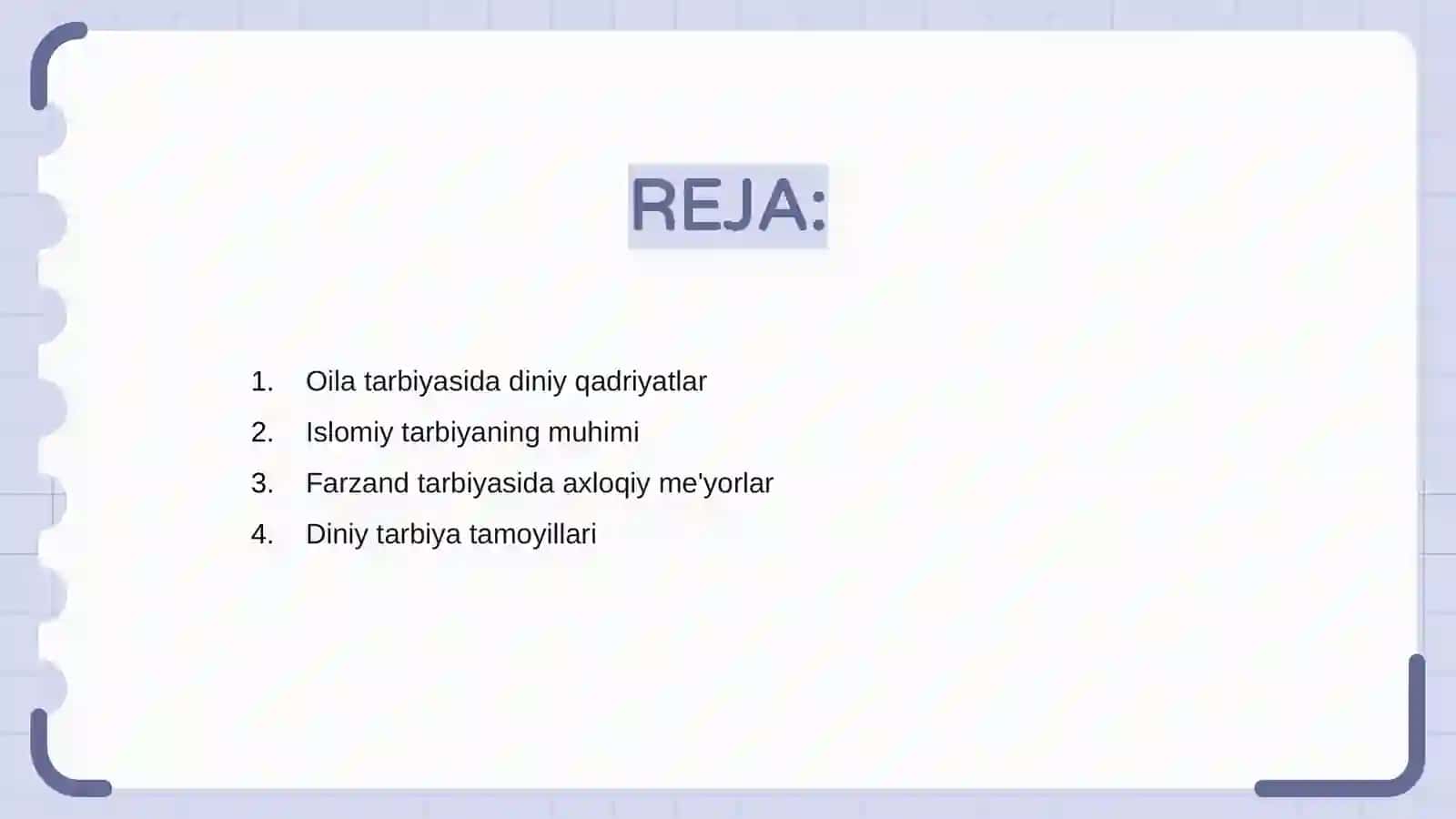 Oilada diniy qadriyatlarni tarbiyalash 2