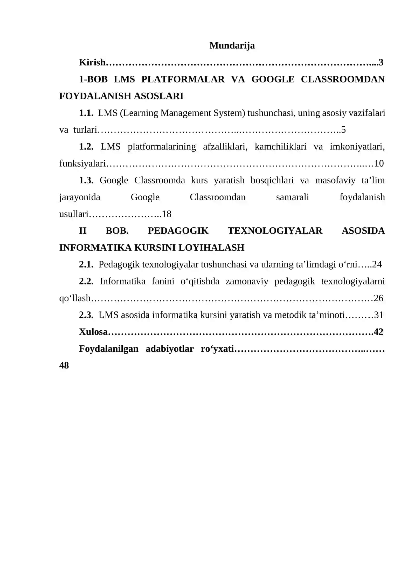 LMS platformasini yaratishda Google Classroom dasturidan foydalanish va pedagogik texnologiyalarga asoslangan Informatika kursini yaratish1.docx 2