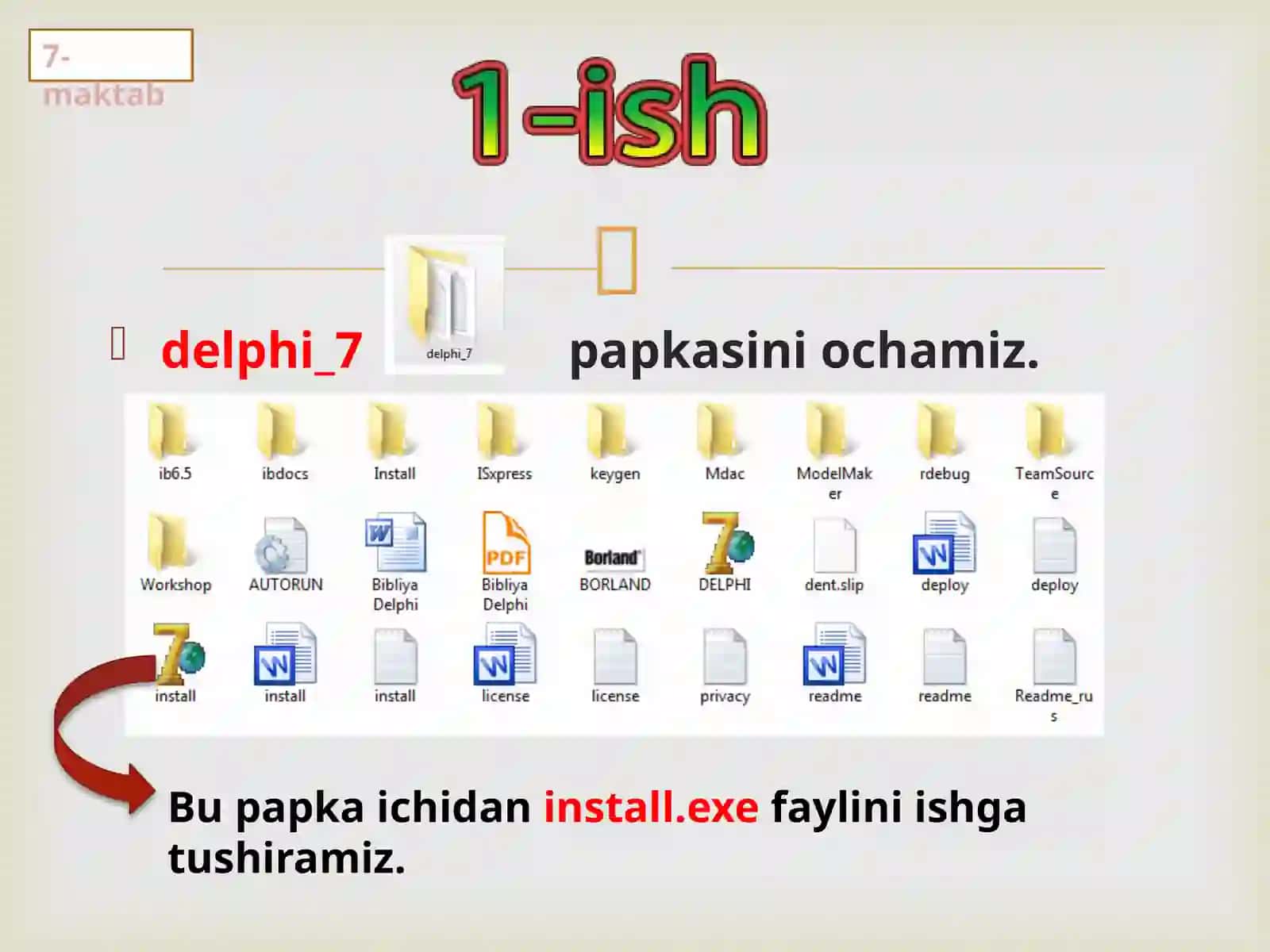 Delphi 7 ta'lim dasturi 2