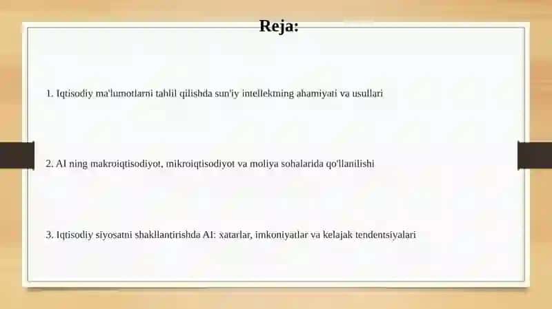 Iqtisodiy ma'lumotlarni tahlil qilishda sun'iy intellektning ahamiyati va usullari 2