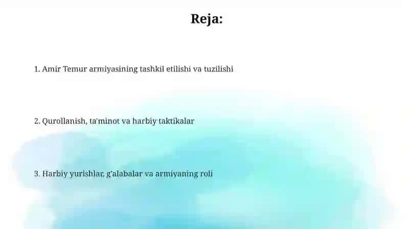 Amir Temur armiyasi 2