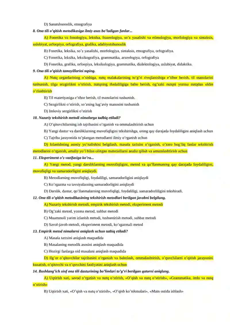 Ona tili o’qitish metodikasi 2