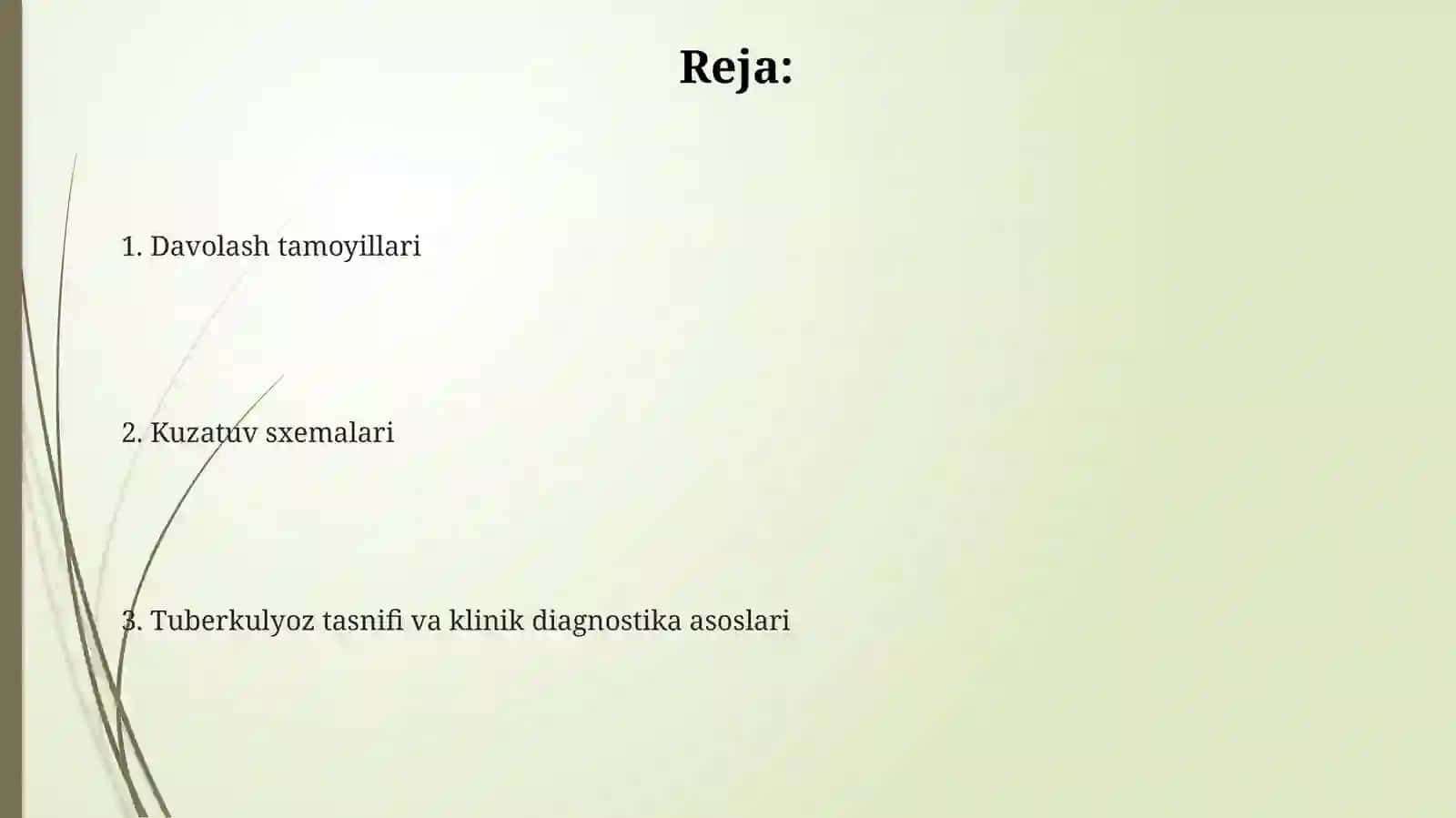 Tuberkulyoz tasnifi va klinik tashxislash asoslari davolash va kuzatish sxemasi 2