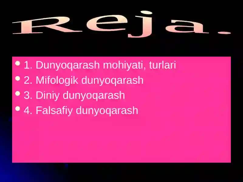 Dunyoqarash 2