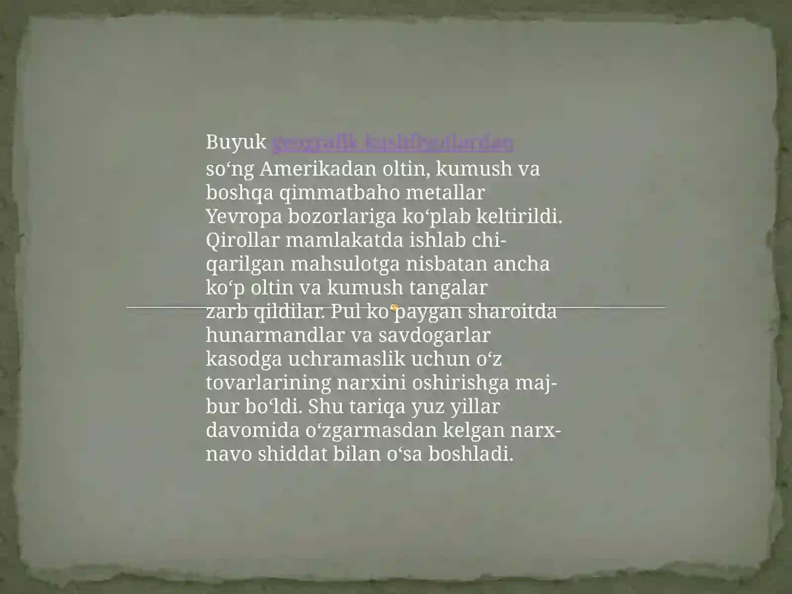 Yangidavrda Yevropa va Amerika qitalarida bir necha davlatlarnin xalqaro maydonda xal qiluvchi rolo‘ynashi 2