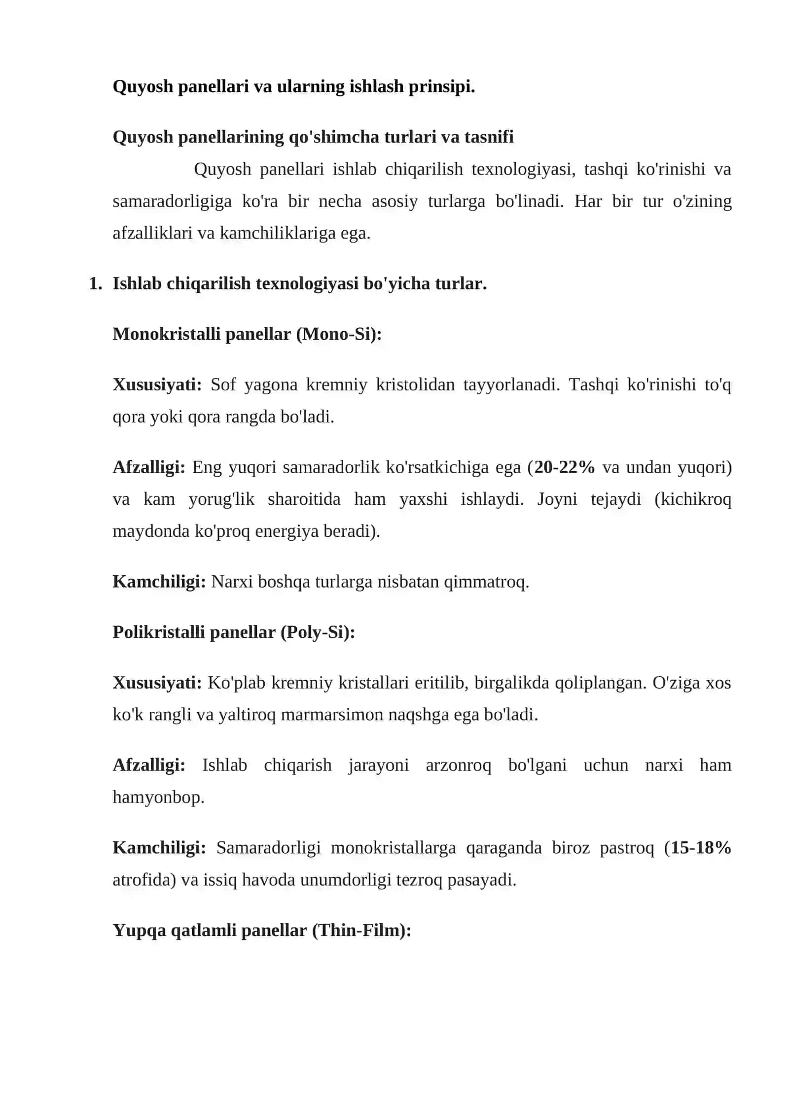 Quyosh panellari 2