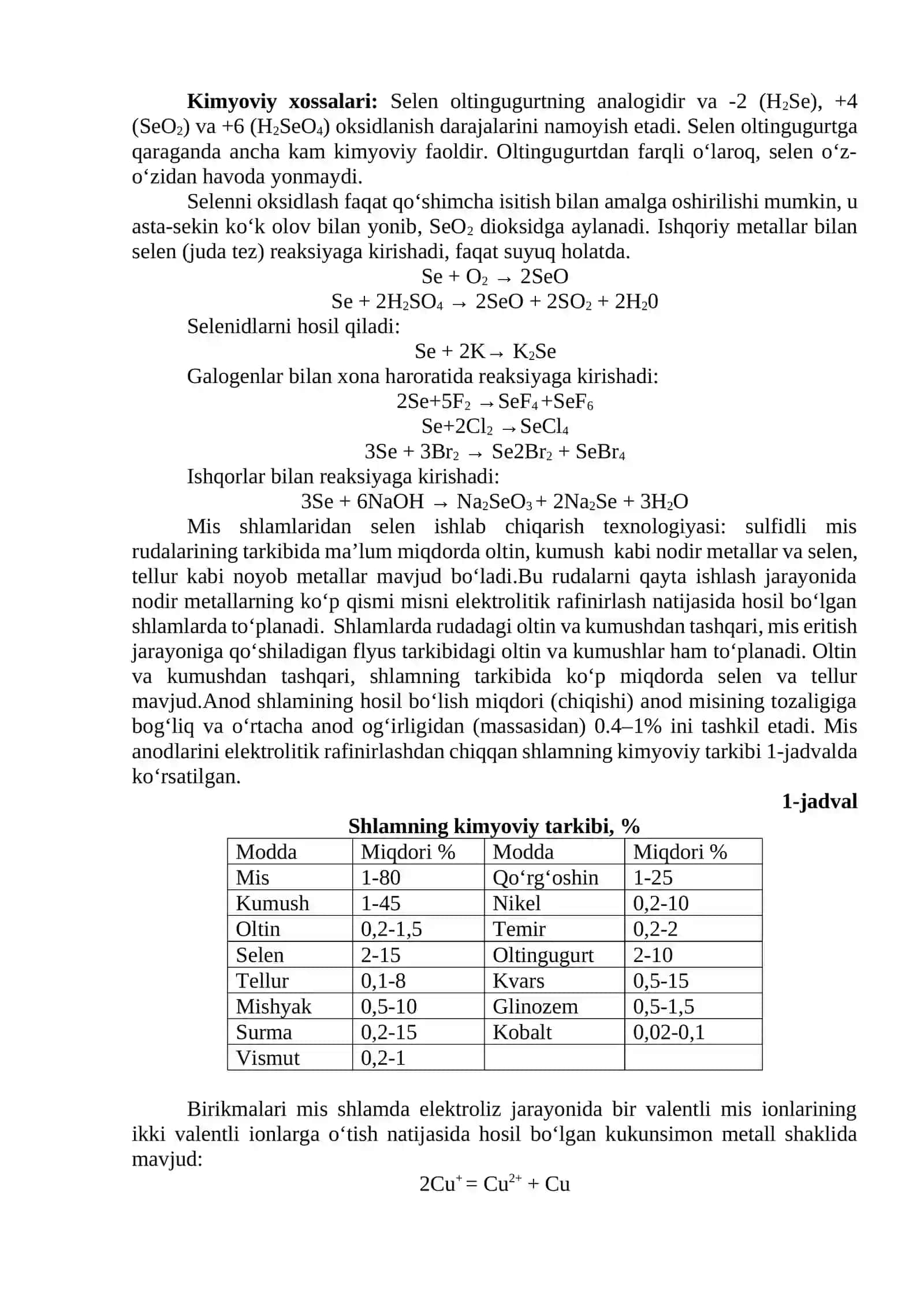 SELEN METALLURGIYASI 2