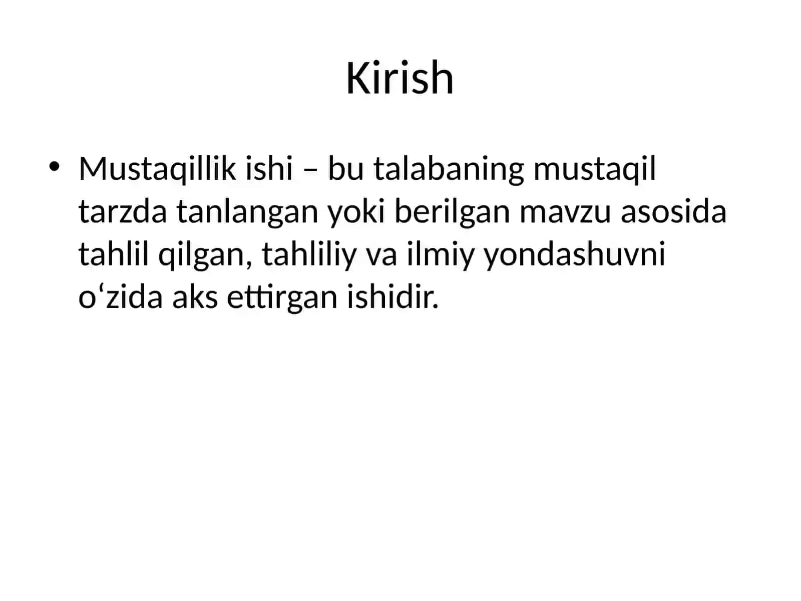 Mustaqillik Ish Taqdimoti 2