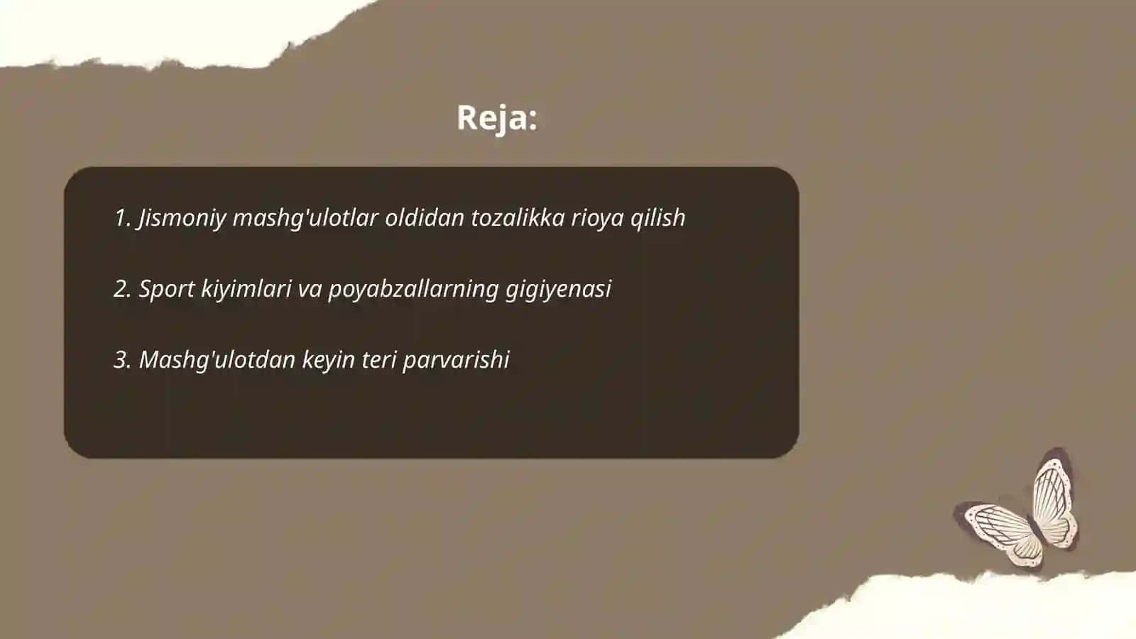 Jismoniy Mashg'ulotlar Bilan Shugʻullanish Gigiyenasi 2