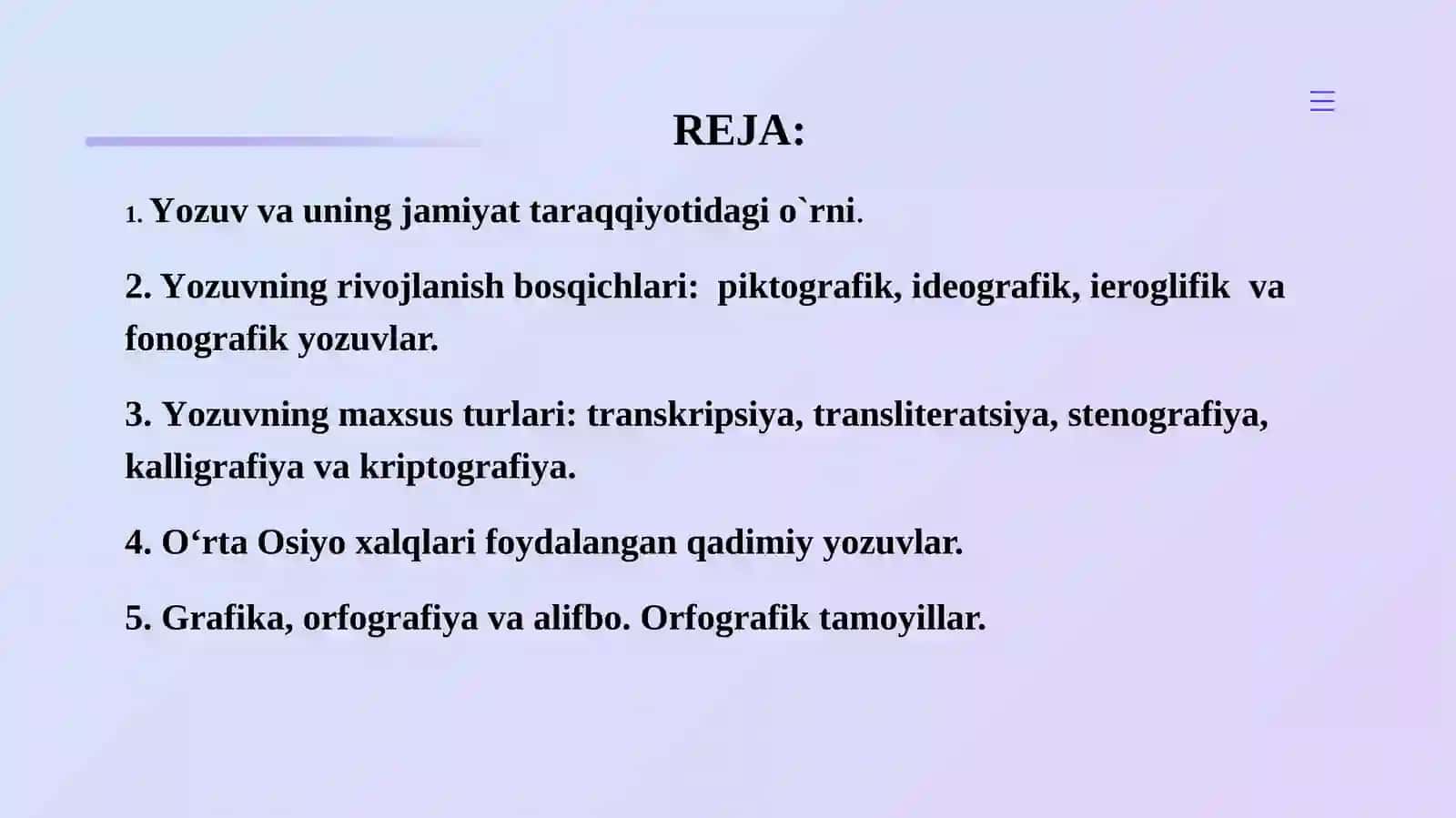 YOZUV VA UNING  RIVOJLANISH BOSQICHLARI 2