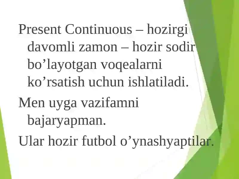 Present Continuous 2