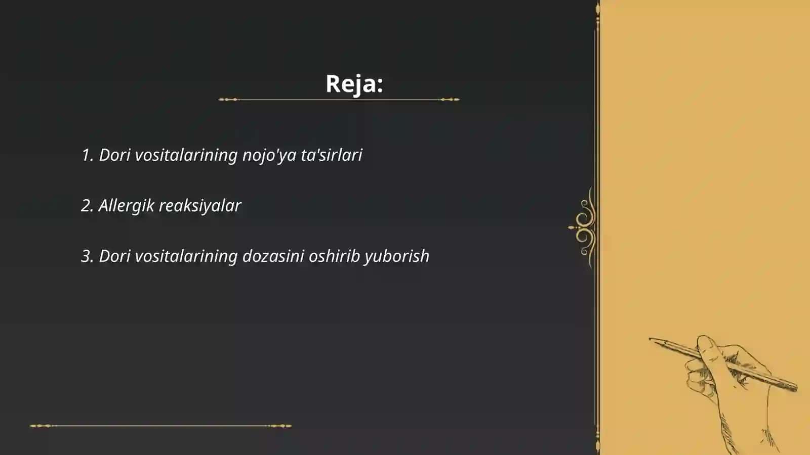 Dori vositalari kiritilganda kuzatiladigan asoratlar 2