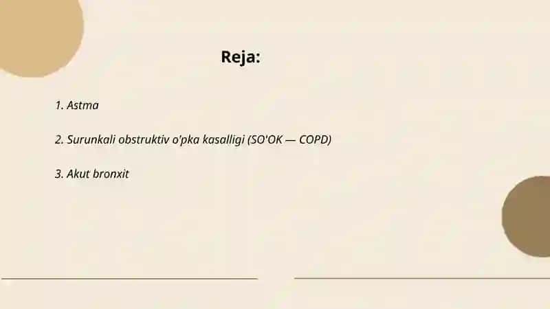 Nafas olish tizimi kasalliklari 2