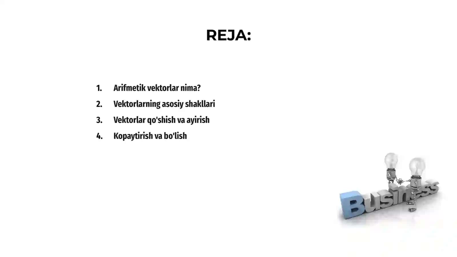 Arifmetik vektor fazo 2