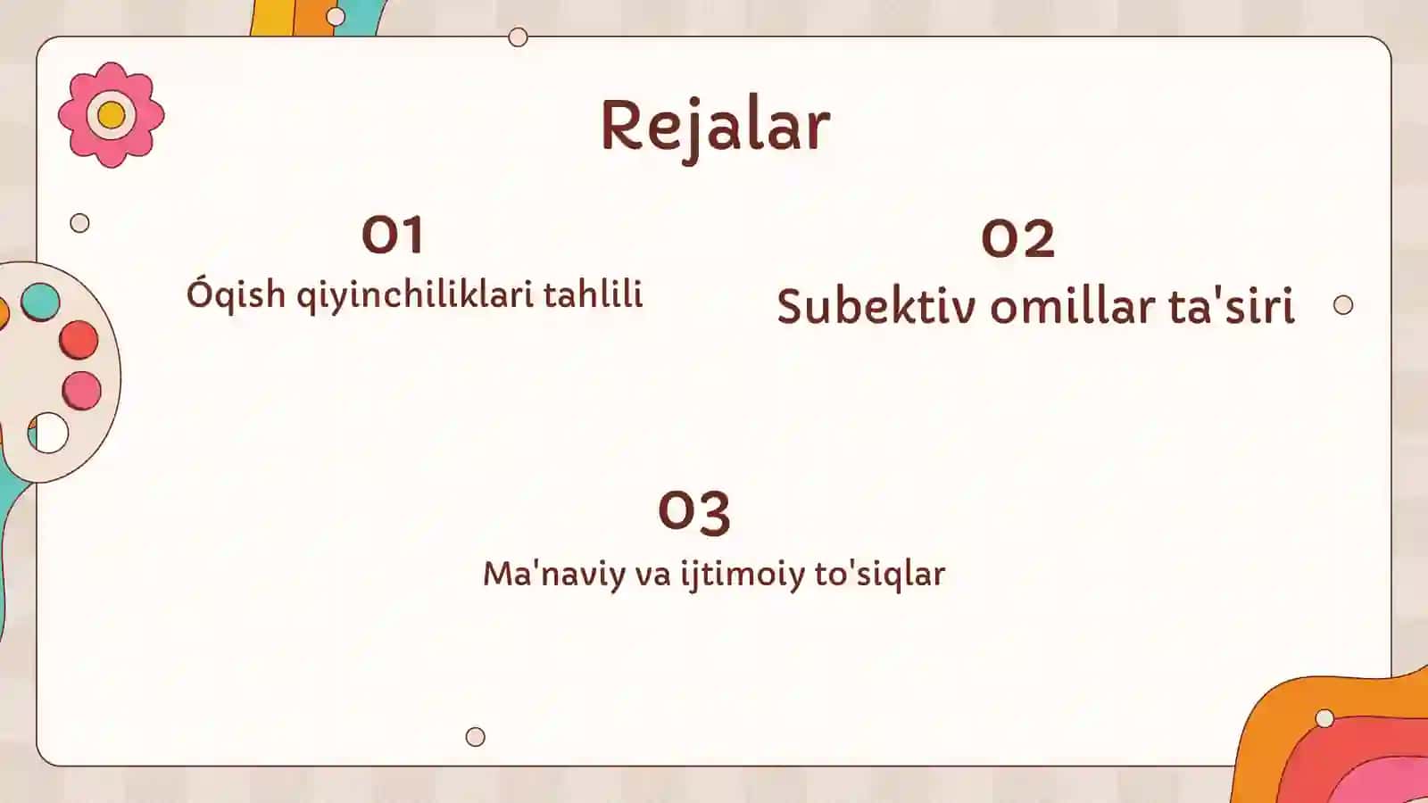 Óqishning obektiv va subektiv qiyinchiliklari 2