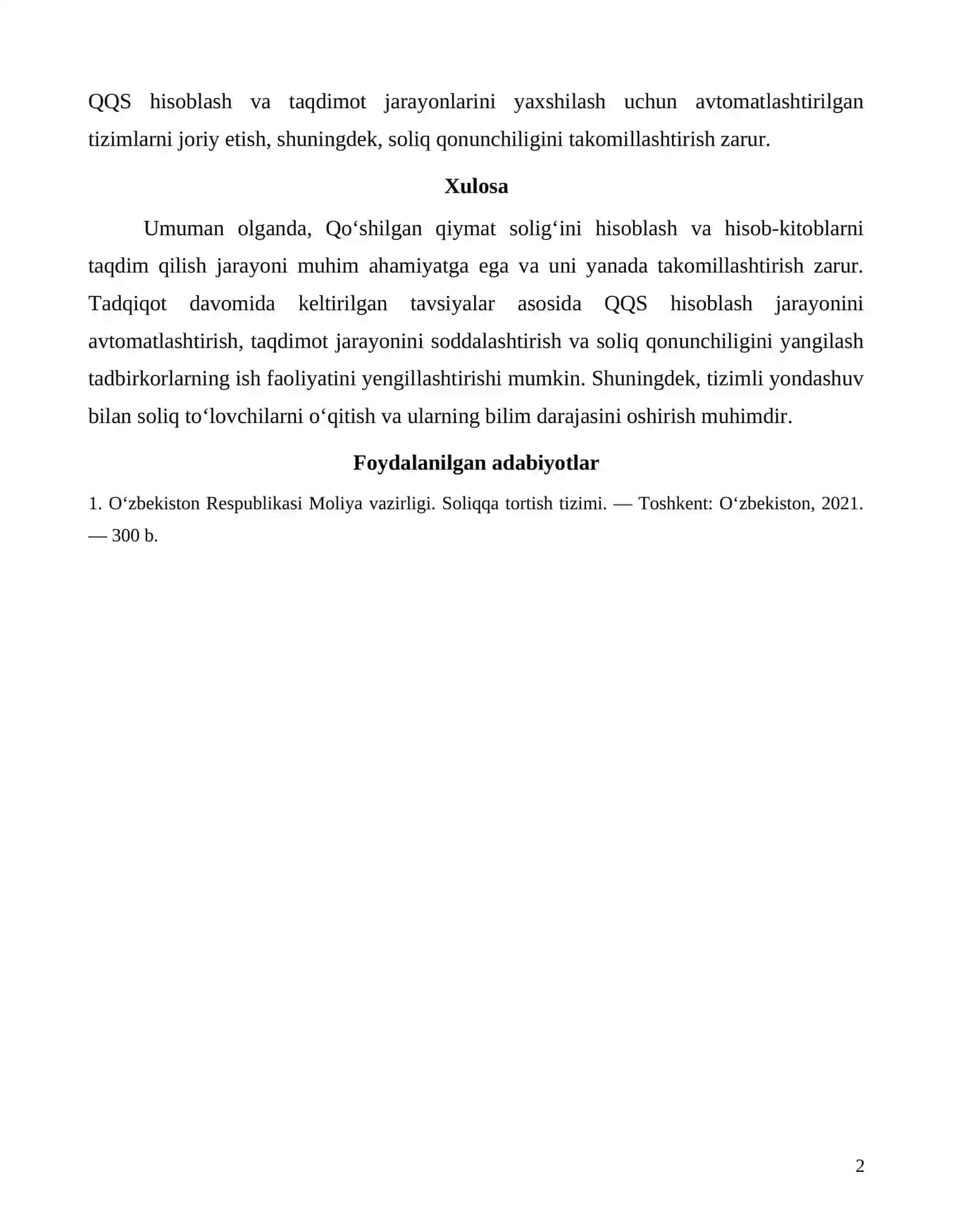 Qo‘shilgan qiymat solig‘ini hisoblash va hisob-kitoblarni taqdim qilish jarayoni 2