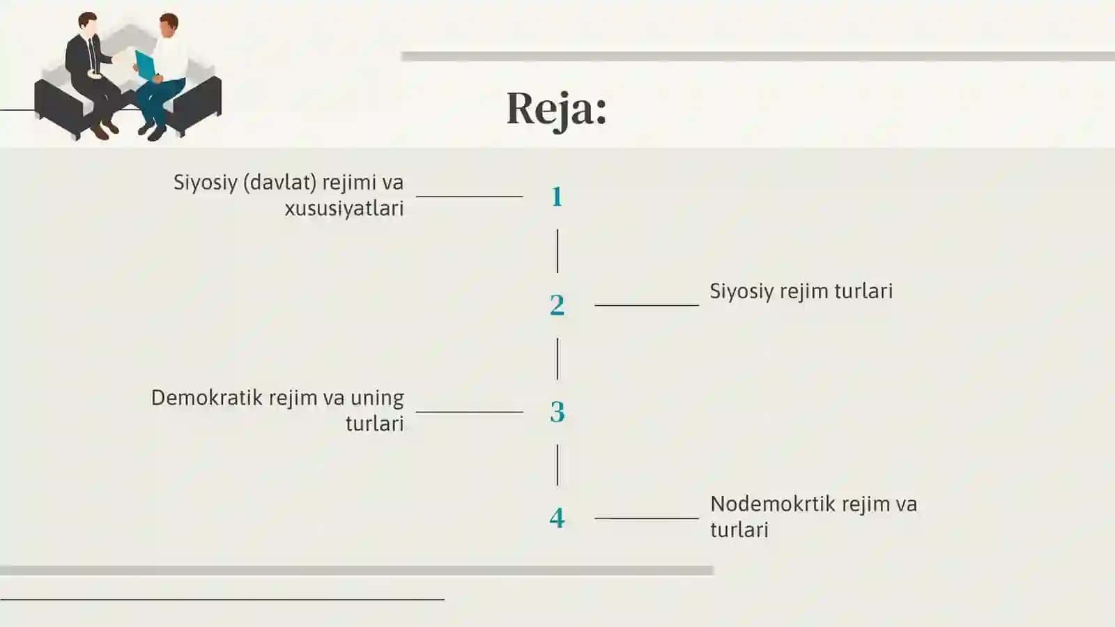 Davlatning siyosiy rejim tushunchasi, turlari hamda o’ziga xos jihatlari 2
