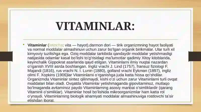 VITAMINLAR 2