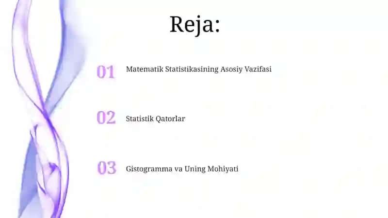 Matematik statistikaning asosiy vazifasi 2
