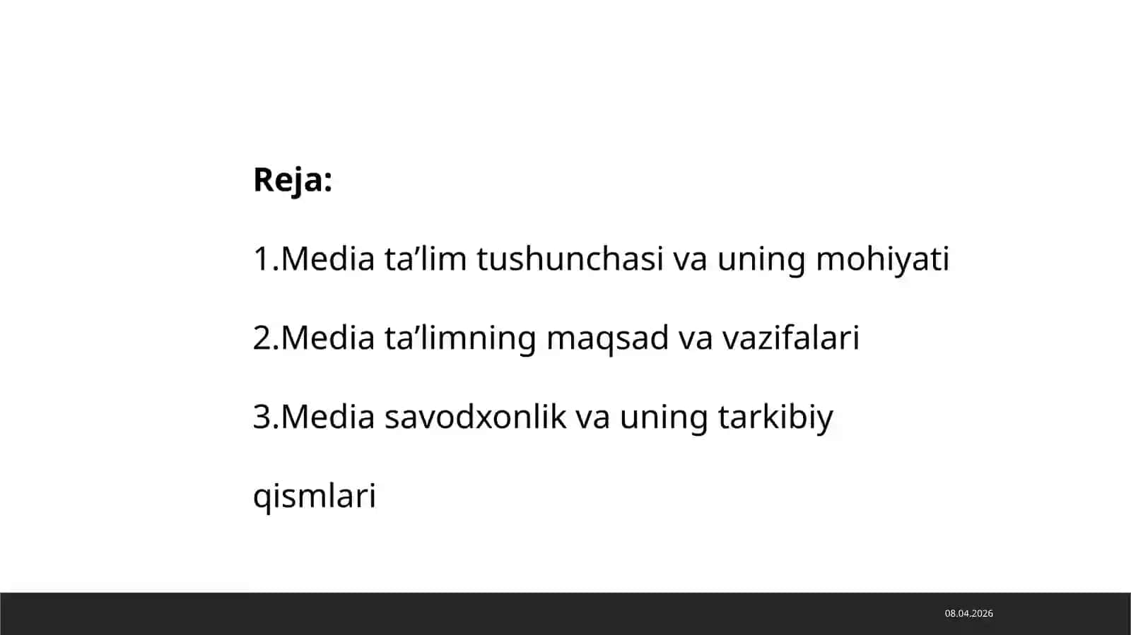 Mediata’limning asosiy mazmuni 2