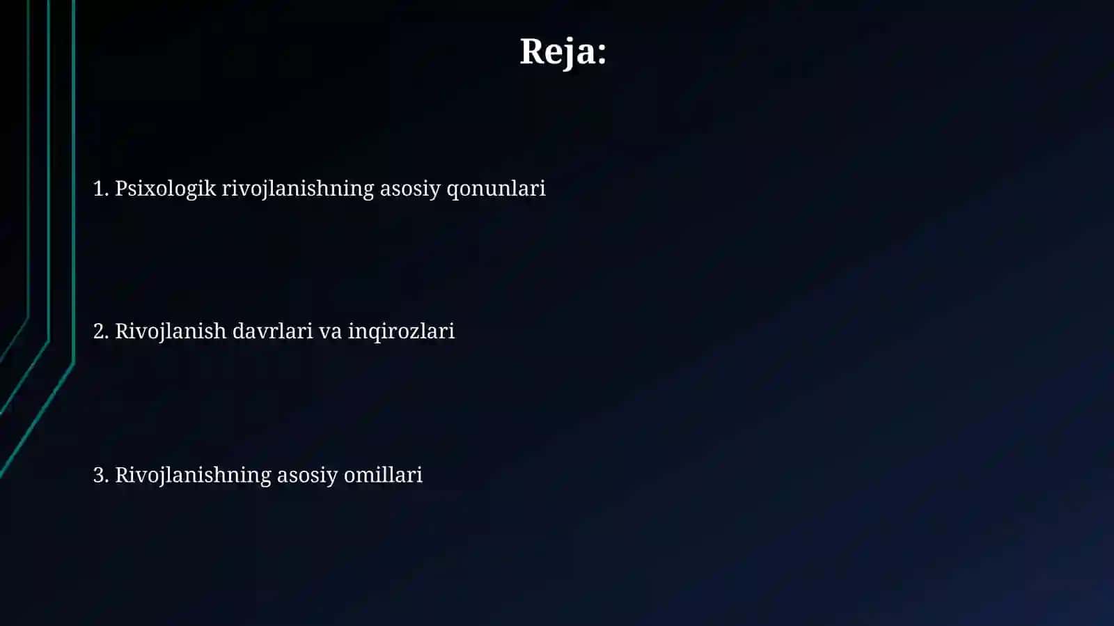 Psixik rivojlanishning asosiy qonuniyatlari 2