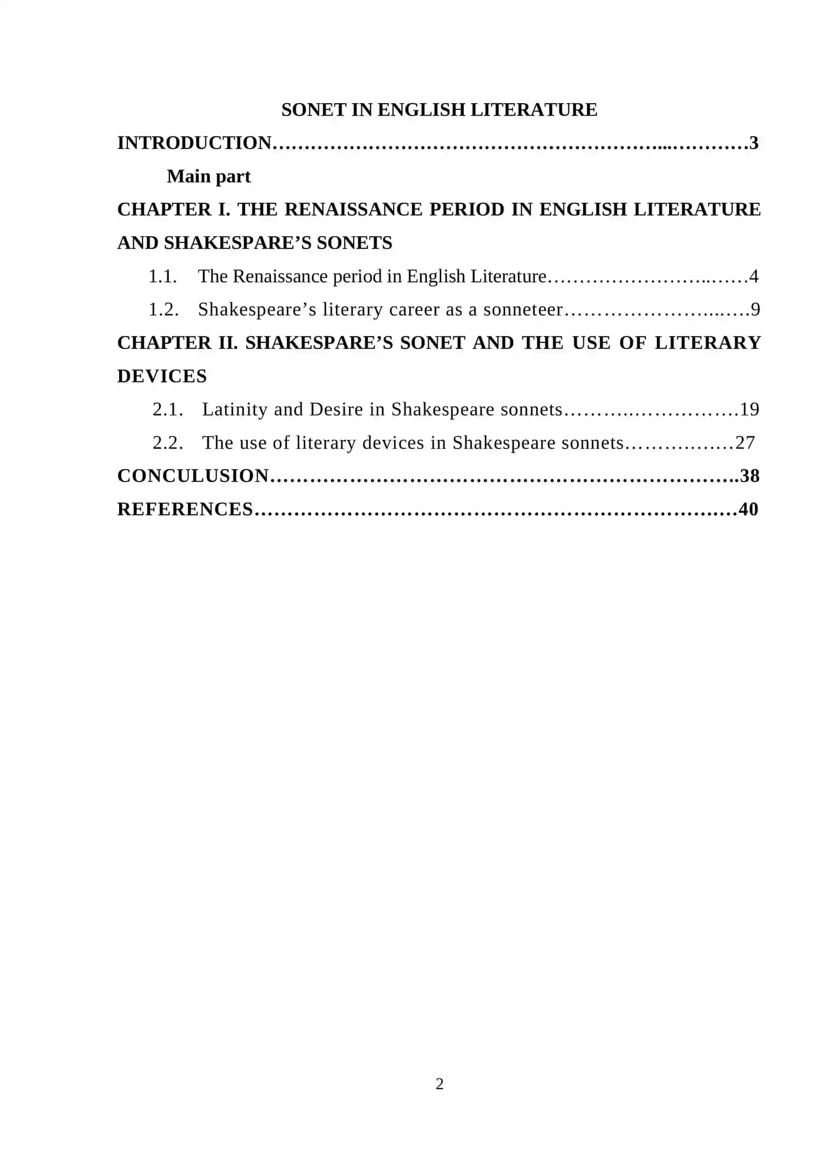 SONET IN ENGLISH LITERATURE 2