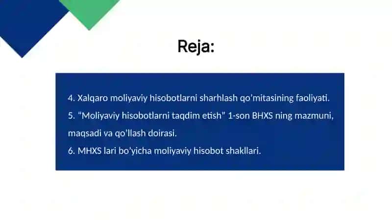 Xalqaro Moliyaviy Hisobotlar 2