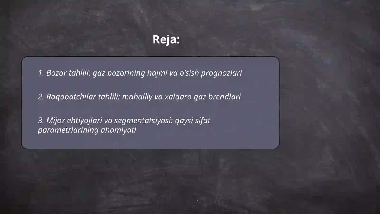 Bozor tahlili: gaz bozorining hajmi va o'sish prognozlari 2