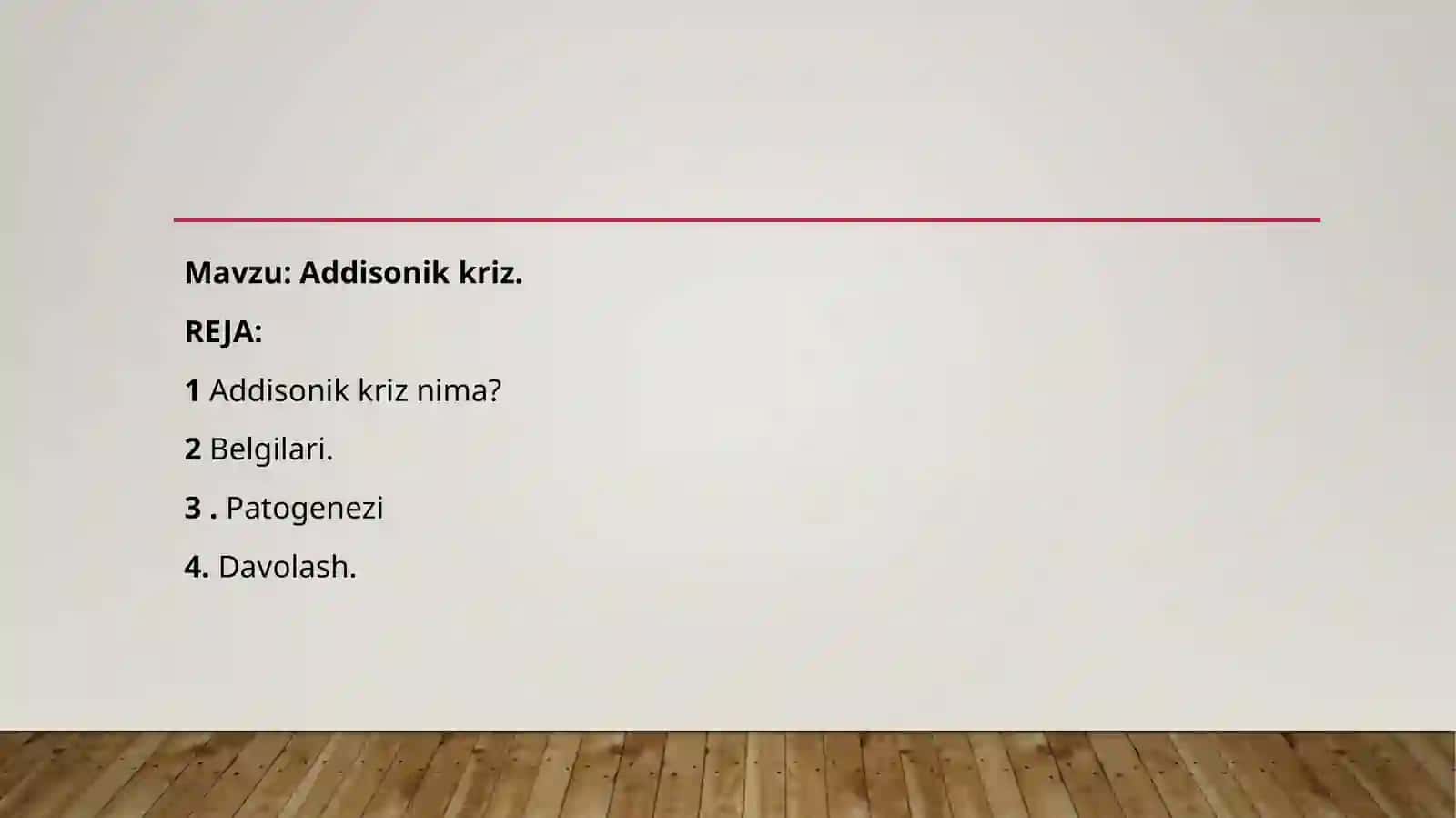 Addisonik kriz. 2