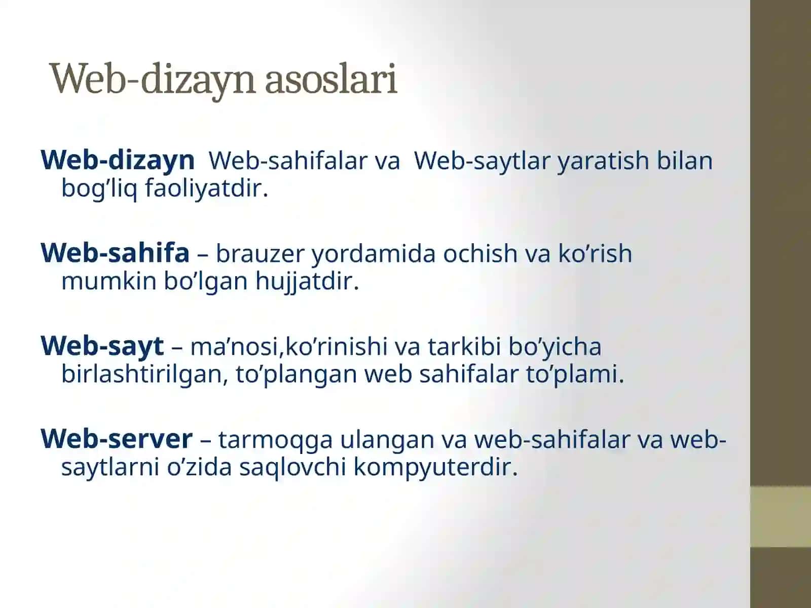 Web-dizayn.Websaytturlari 2