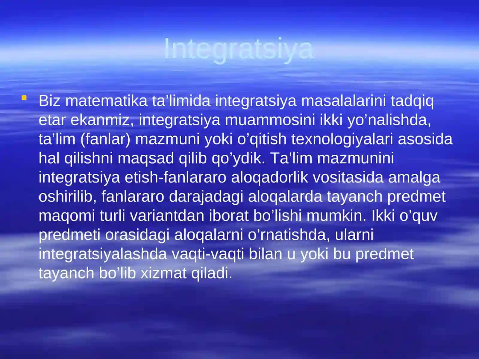 Integratsiya 2