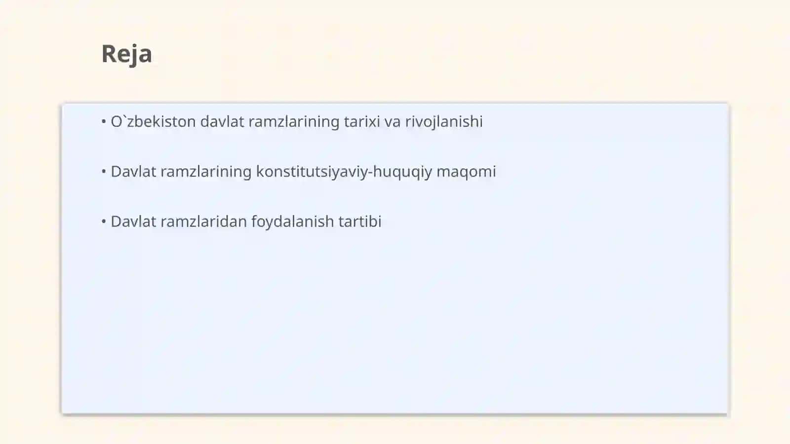 O`zbekiston respublikasining davlat ramzlari: konstitutsiyaviy-huquqiy maqomi va ulardan foydalanish tartibi 2