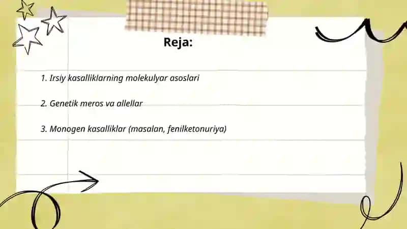 Genitika fani: Irsiy kasalliklar 2