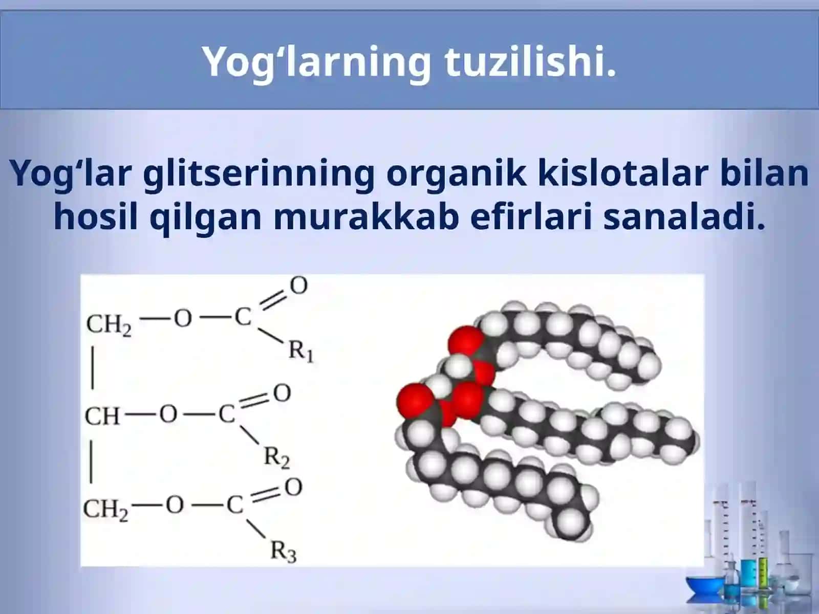 Yog’lar olinishi va xossalari 2