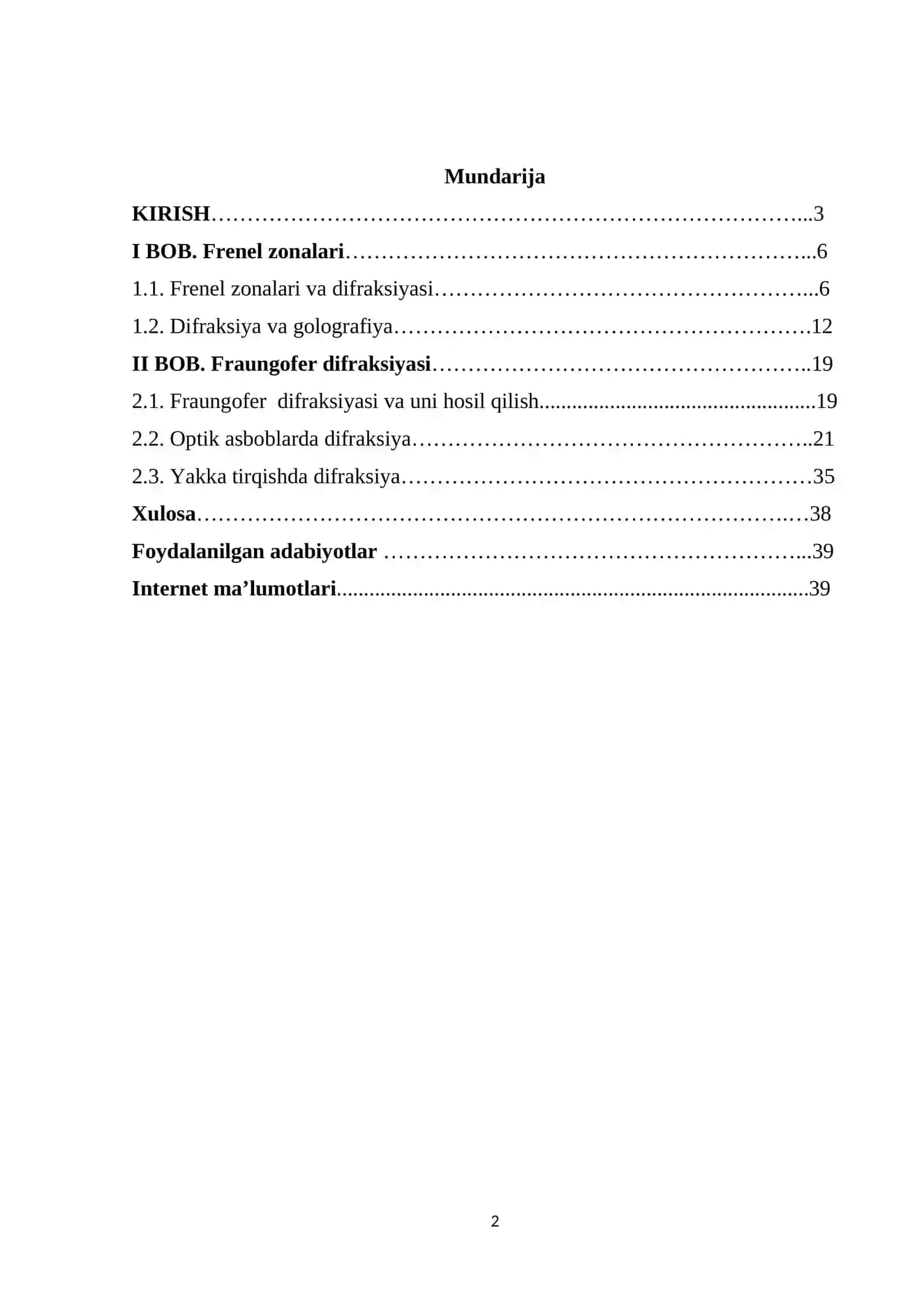 Frenel zonalari va fraungofer difraksiyasi 2