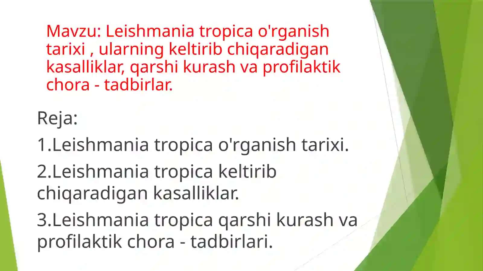 Leishmaniatropicao'rganishtarixi 2
