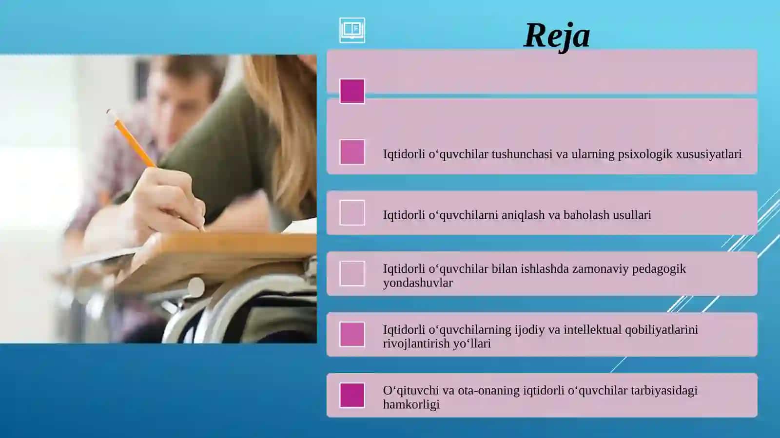 Iqtidorli o'quvchilar bilan ishlashning o'ziga xos xususiyatlari 2
