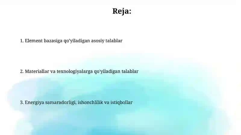 Olchash qurilmalarining elementariga bolgan talablar 2