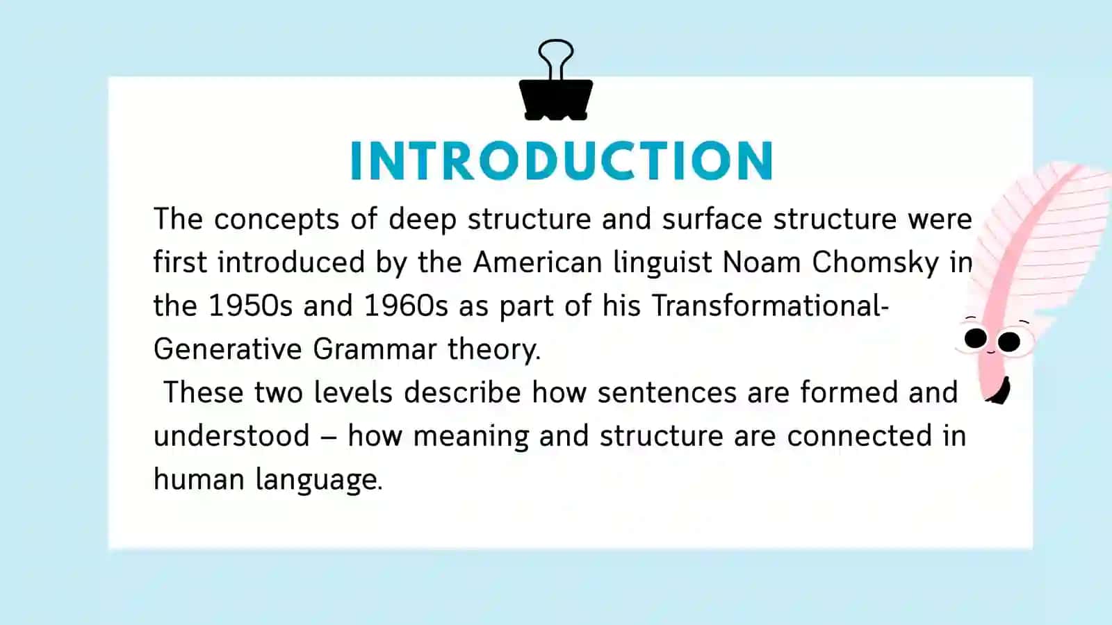 Deep and surface structure of the language 2