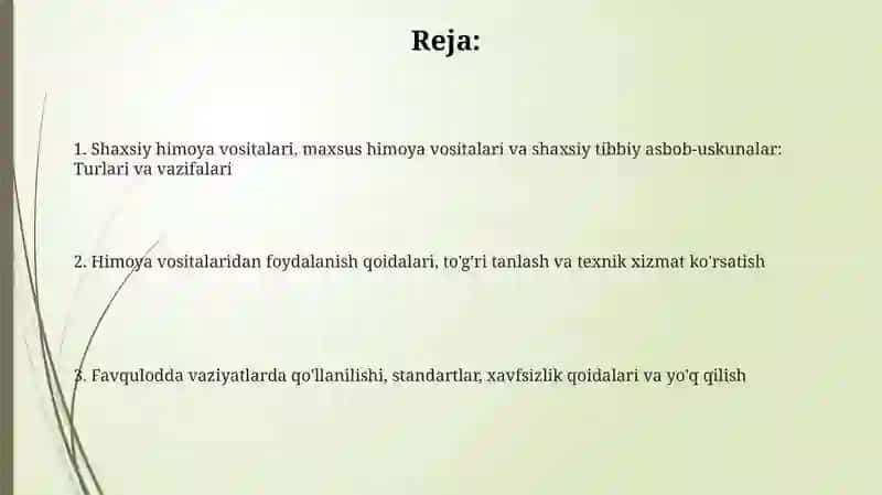 Shaxsiy himoya vositalari va maxsus himoya vositalari 2
