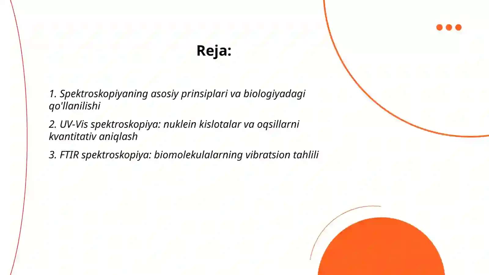 Biologiyada spektraskopik tahlil usullari 2