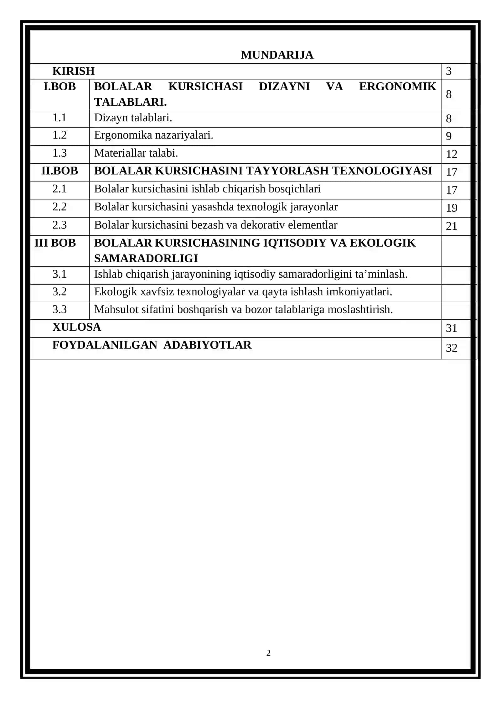 Bolalar kursichasini tayyorlash texnologiyasi (Bollar kursichasini yasash) 2