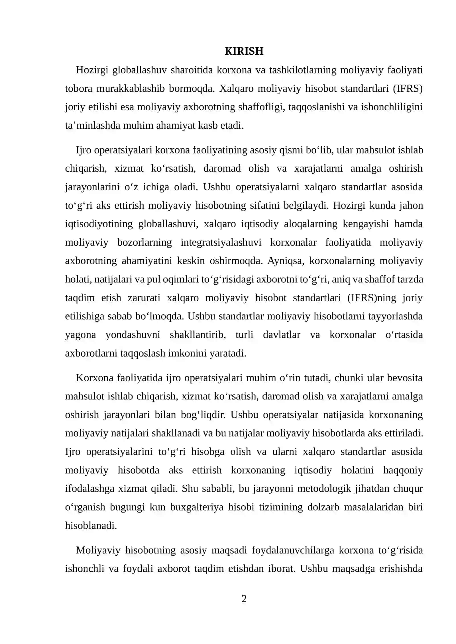 IJRO OPERATSIYALARINI XALQARO STANDARTLAR ASOSIDA MOLIYAVIY HISOBOTDA AKS ETTIRISHNING METODOLOGIK MASALALARI 2