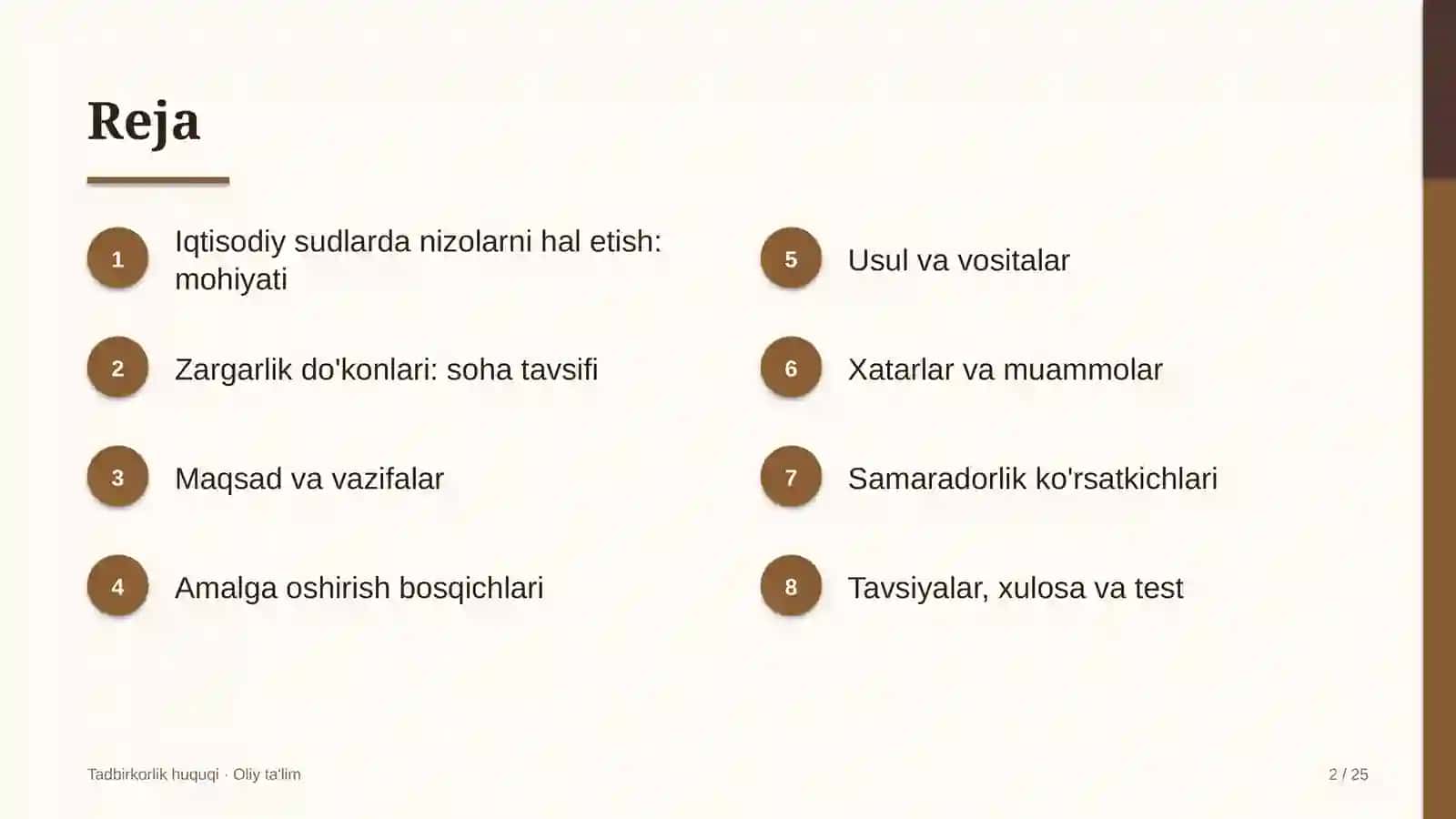 Zargarlik do'konlarida iqtisodiy sudlarda nizolarni hal etish 2