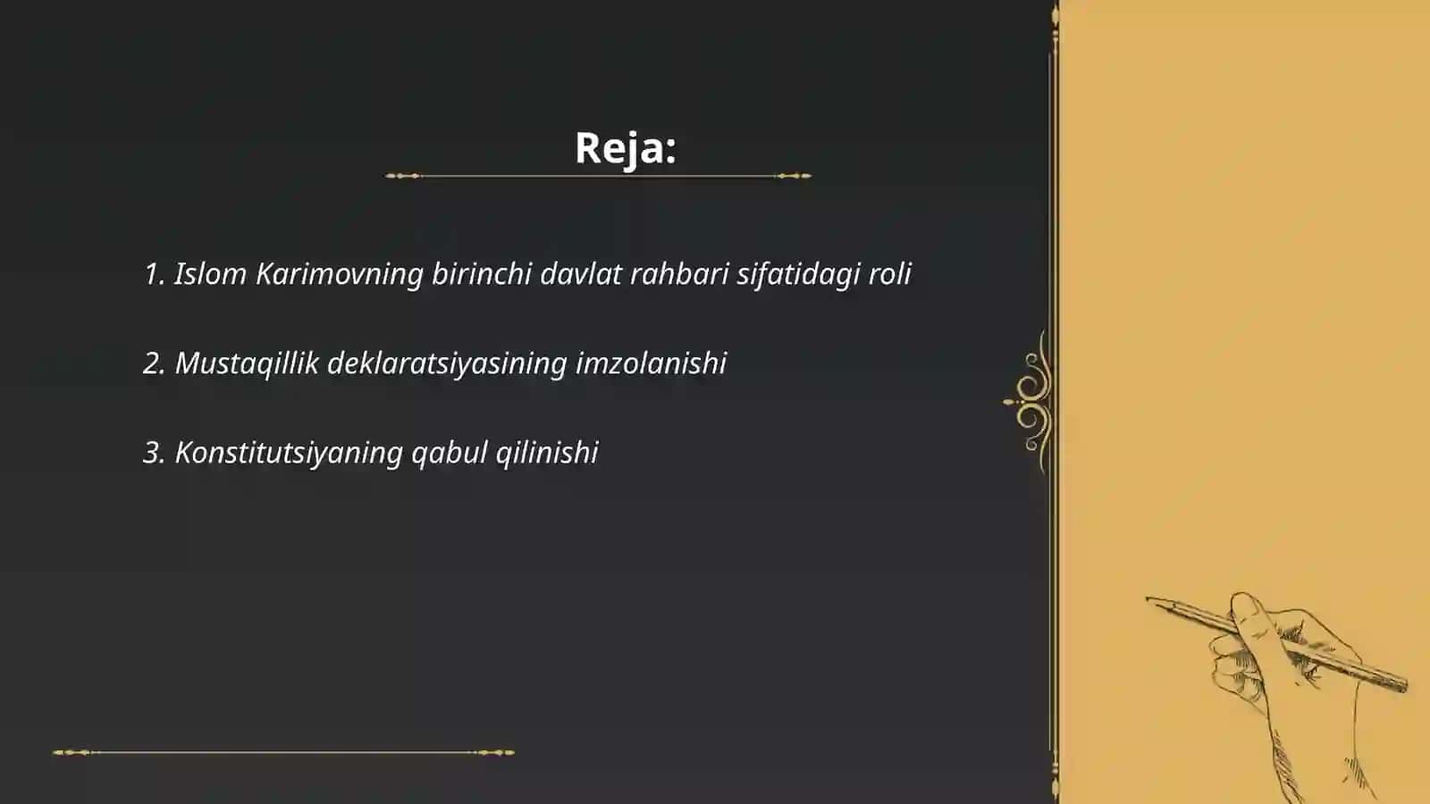 Islom Karimovning Uzbekistan mustaqillikiga qoʻshgan hissasi 2